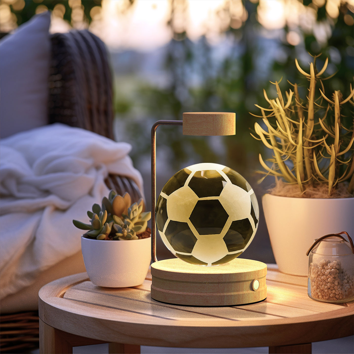 Crystal Ball Cosmic Dinosaur Indoor Night Light Usb Power Warm Bedside