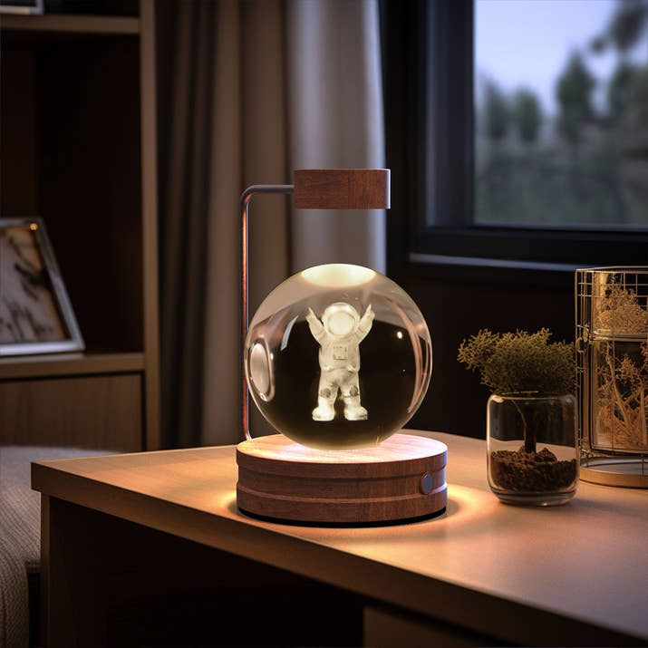 Crystal Ball Cosmic Dinosaur Indoor Night Light Usb Power Warm Bedside