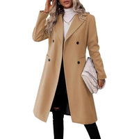 Elegant Autumn Long Wool Overcoat