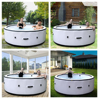 Large hot tub for 4 to 6 People, Portable Outdoor spa with 150 airjets and 1 Thermal Cover Massage hot tub for Patio Garden and Outdoors — view 4