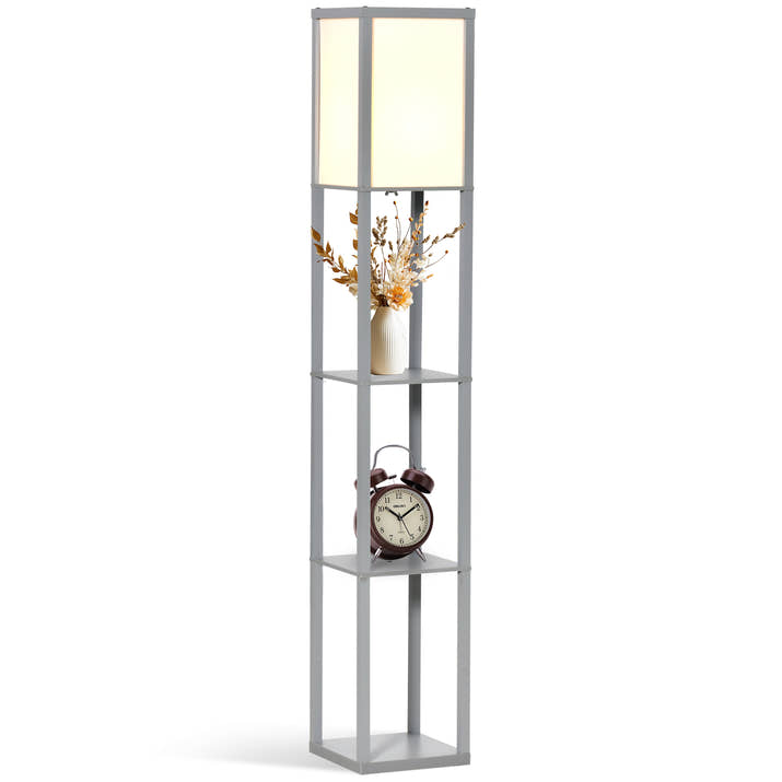 Three-layer Floor Lamp With Storage Rack And Acrylic Lampshade, Suitable For Living Room, Bedroom, Kitchen, Dining Room, Office, Dormitory And Other Places, 160cm, — view 5