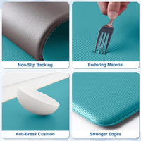 2-Piece Green Anti-Fatigue Kitchen Floor Mats, Cushioned Non-Slip Rugs For Kitchen, Sink Area, Laundry Room And Home — view 3