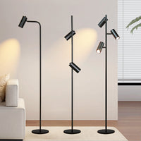Three-head Floor Lamp With A Sunset-inspired Ambiance By The Sofa
