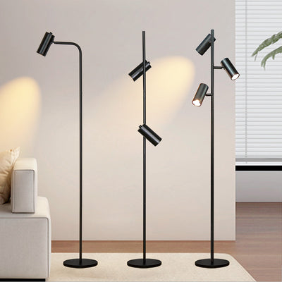 Three-head Floor Lamp with a Sunset-inspired Ambiance by the Sofa
