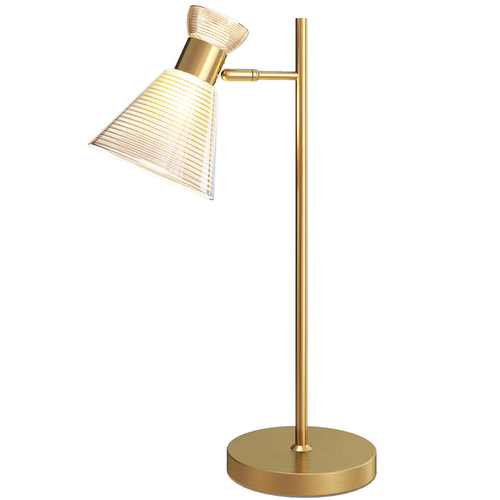 Modern Table Lamp,Bedside Lamp With Adjustable Flower-Shaped Head And E27 Socket For Living Room Bedroom Study,Bulb Not Included,Gold Tone