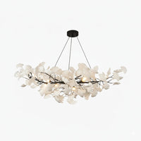 Creative Ceramic Ginkgo Leaf Chandelier — view 2