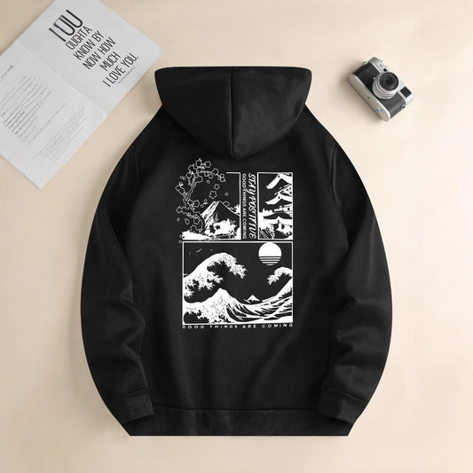 “Stay Positive” Beach Wave Hoodie