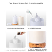 Bedroom Essential Aromatherapy Diffuser With Humidifier, Timer & 7-Color Mood Light Includes 3 Oils — view 5