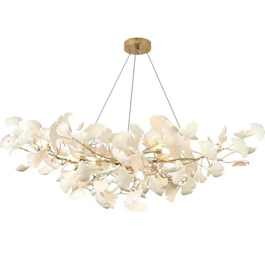 Creative Ceramic Ginkgo Leaf Chandelier
