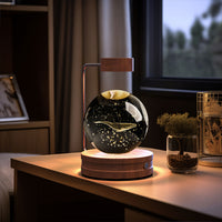 Crystal Ball Cosmic Dinosaur Indoor Night Light Usb Power Warm Bedside