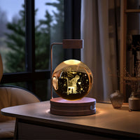 Crystal Ball Cosmic Dinosaur Indoor Night Light Usb Power Warm Bedside