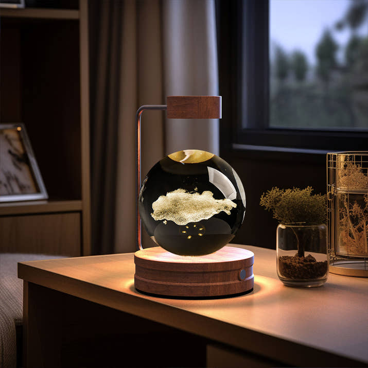 Crystal Ball Cosmic Dinosaur Indoor Night Light Usb Power Warm Bedside