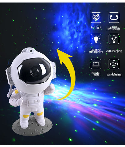 Galaxy Star Projector – Astronaut Night Light for Bedroom & Home Decor