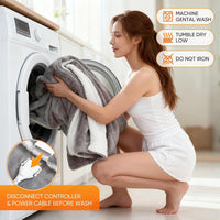 Electric Blanket Heated Throw Over Luxurious Fleece Washable Digital Controller — view 5