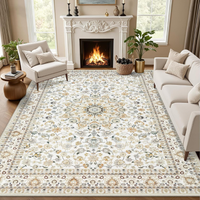 5x7 Area Rugs Living Room Washable Vintage Rug For Bedroom Beige