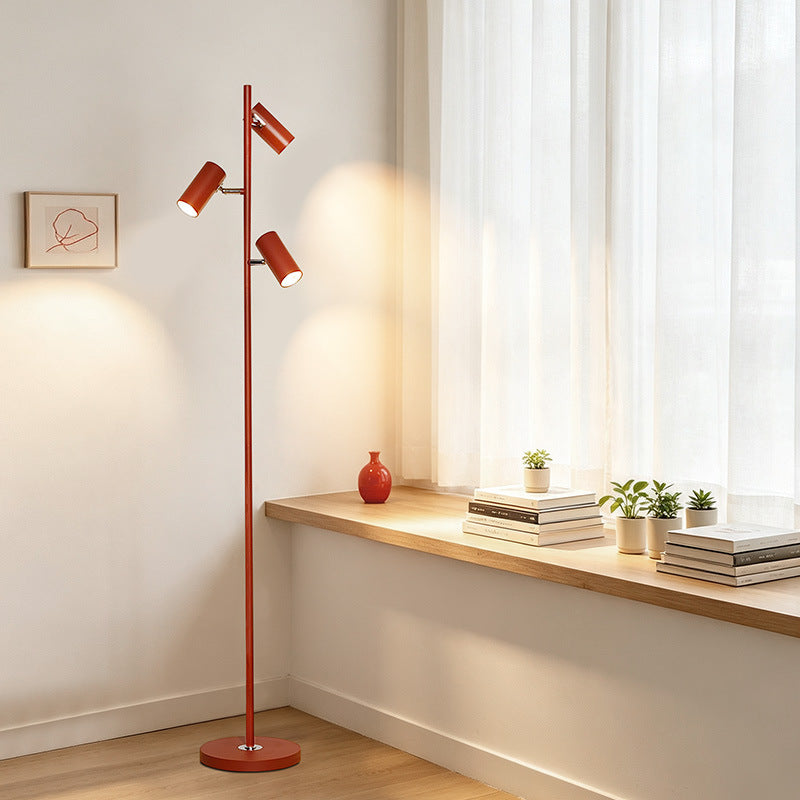 Three-head Floor Lamp With A Sunset-inspired Ambiance By The Sofa — view 2