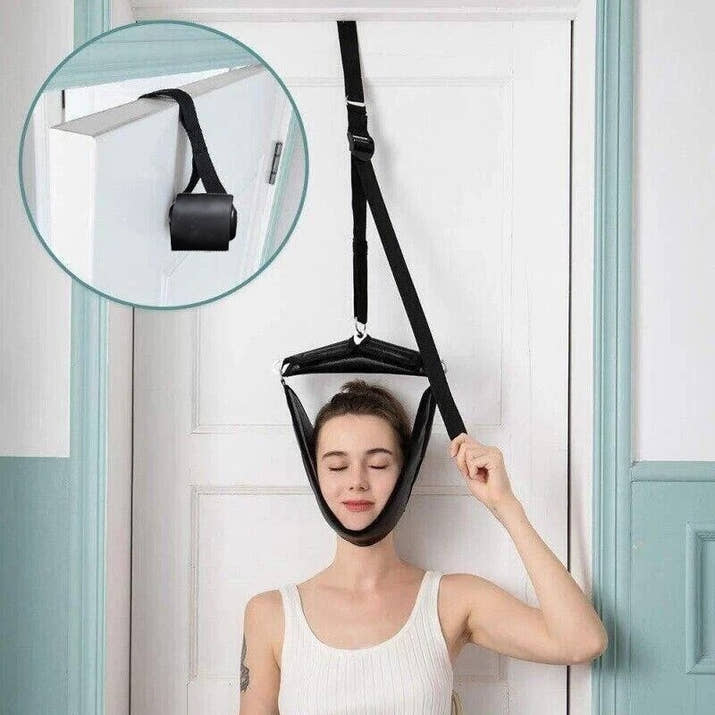Pain Relief Neck Traction-Device Head Hammock Cervical Massager Comfortable New — view 3