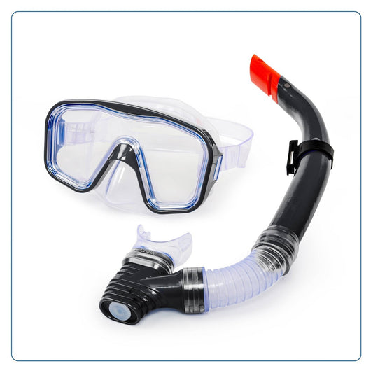 Aqua Leisure DOMINICA Adult Snorkel Mask Combo - Black - photo 1