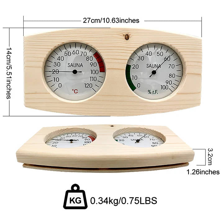 Sauna Dedicated Weat Box Accessories Wooden Sauna Thermometer Sauna