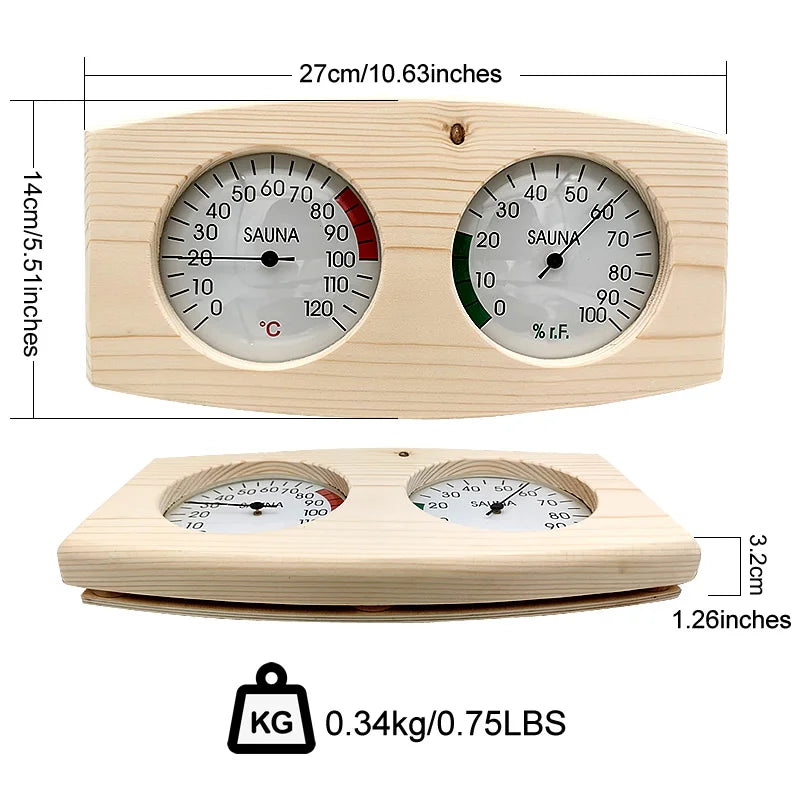 Sauna Dedicated Weat Box Accessories Wooden Sauna Thermometer Sauna