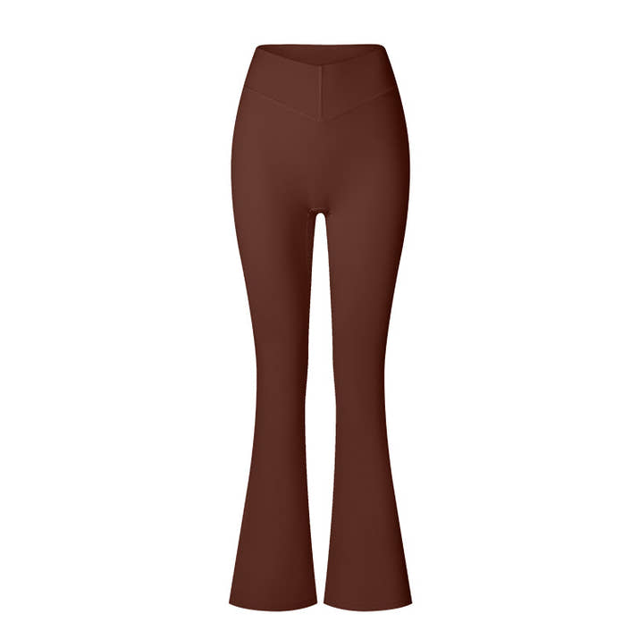 Brushed V-Waist Flare Leggings