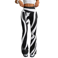 High-Waist Zebra Flare Leggings