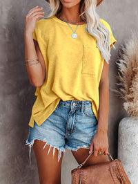 Round Neck Pocket T-shirt