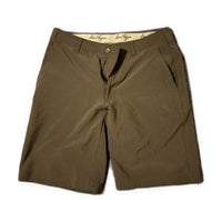 Ben Hogan olive performance golf shorts — front