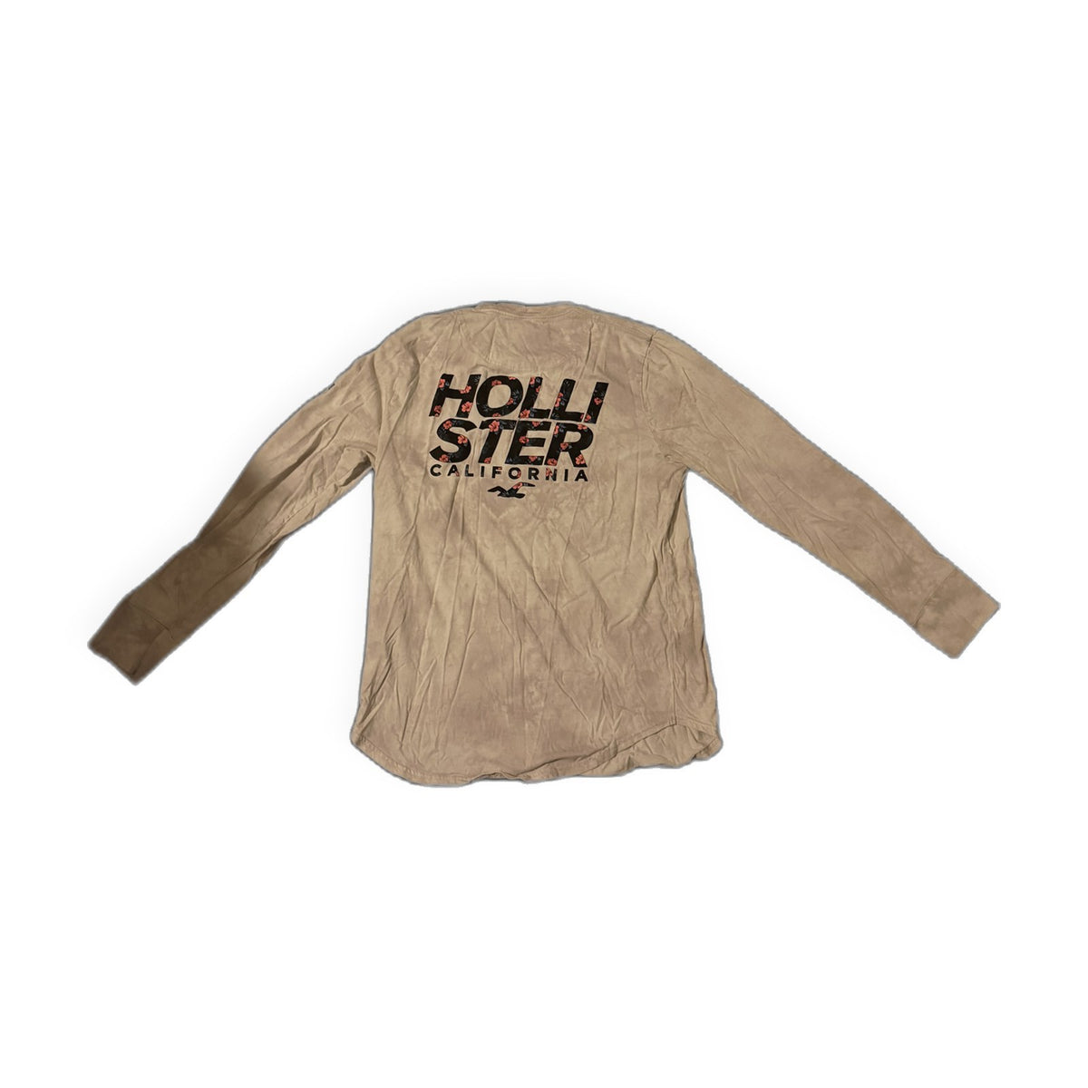 Hollister long sleeve logo tee — back print