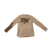 Hollister long sleeve logo tee — back print