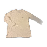 Nautica white long sleeve tee — front, actual item