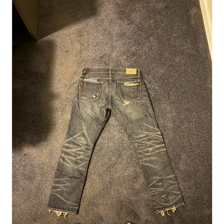 Polo Ralph Lauren patchwork repaired jeans — back