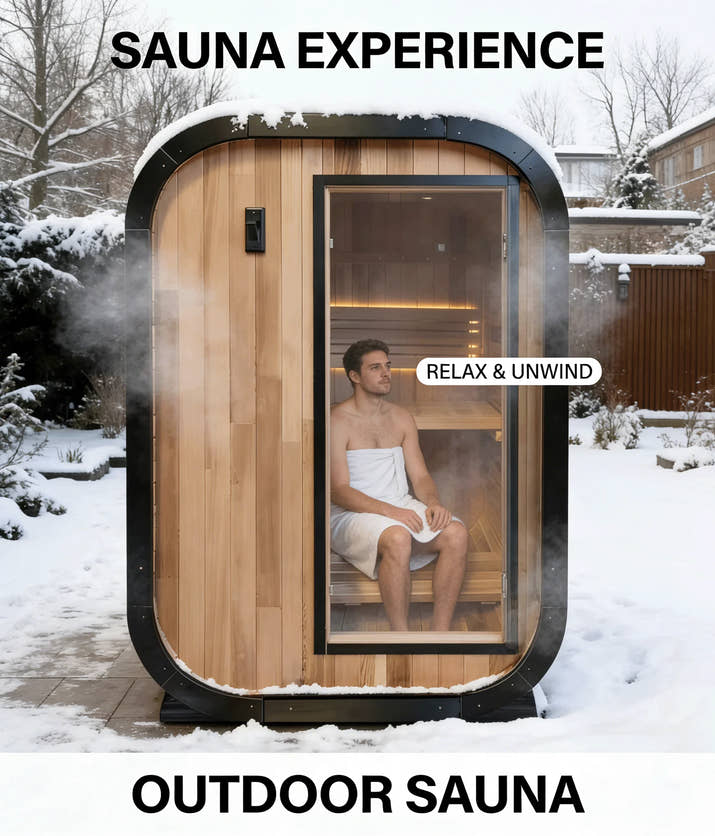 Factory Customized Outdoor Panoramic Sauna Room Round Steam Room Anti