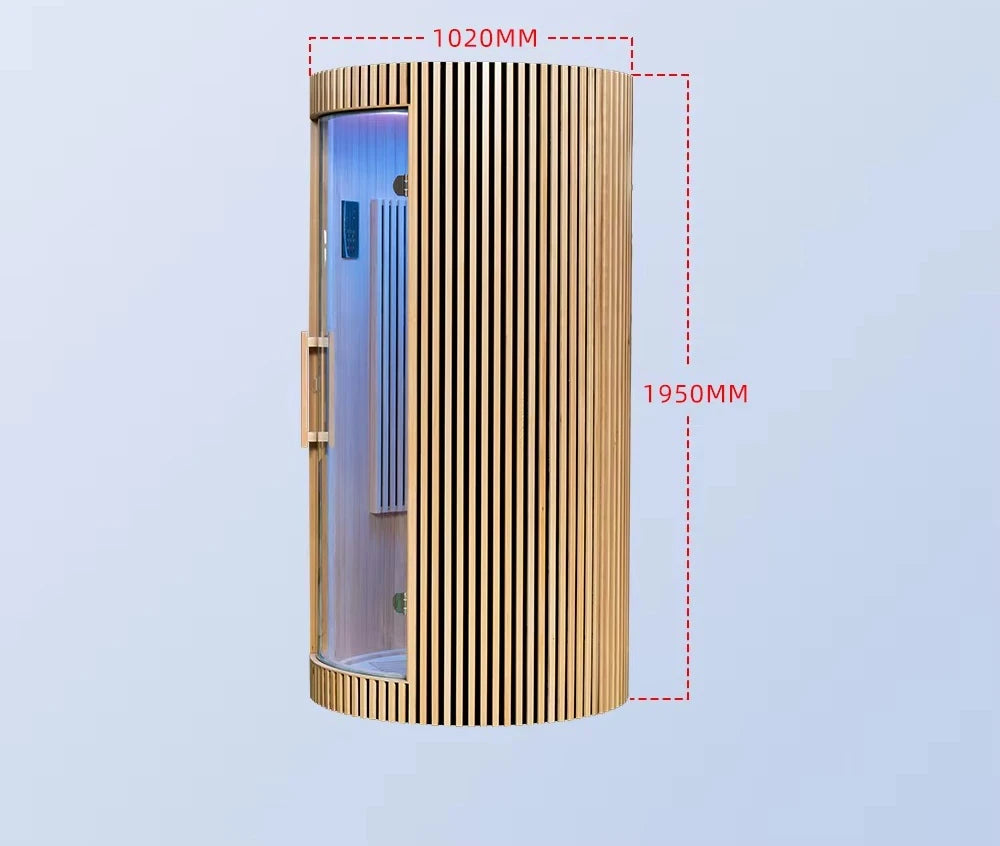 Traditional Sauna Room 1 Person Dome Solid Wood Usb Charging With Computer