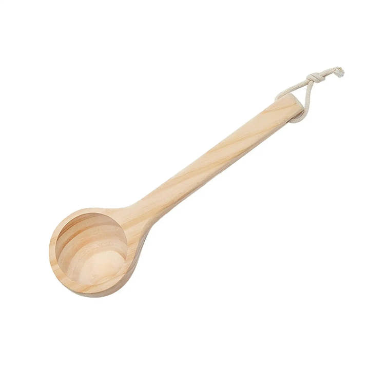 Sauna Equipment Kit 4L Wooden Bucket Premium Ladle Thermometer Sand Timer
