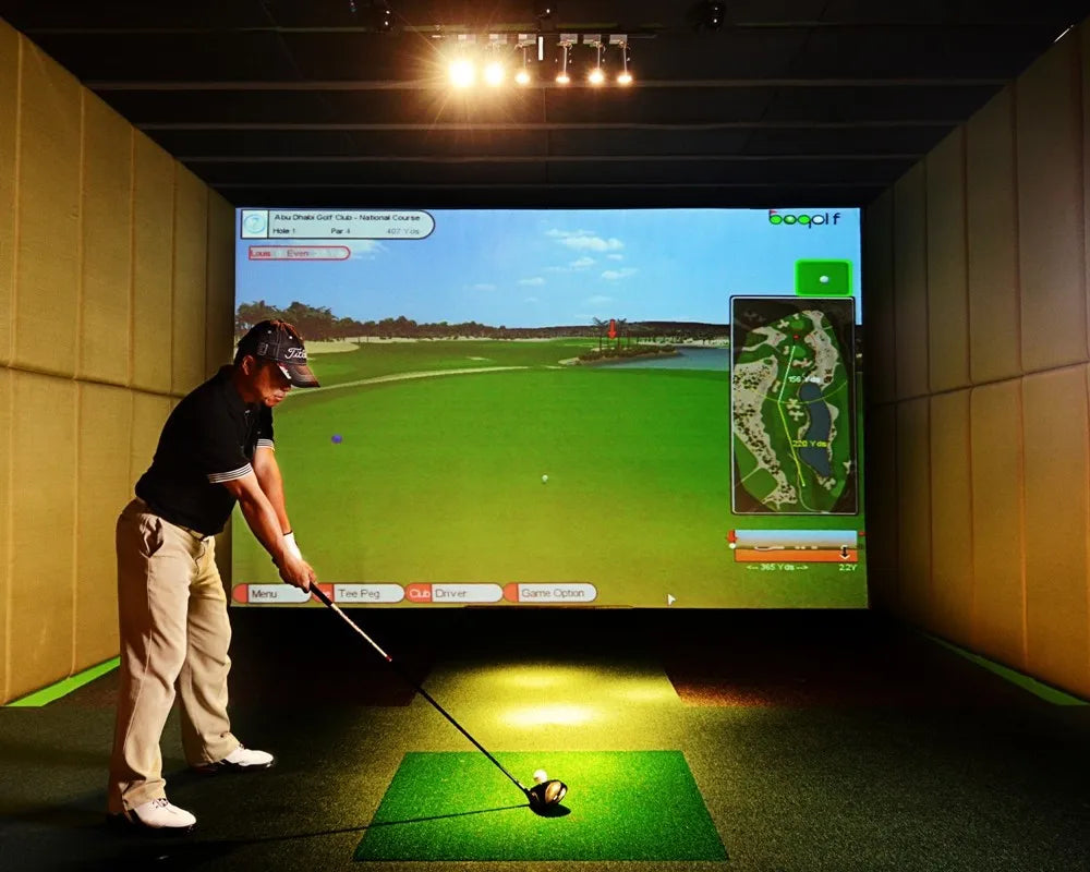 Photo of Golf Simulator For Home 3D Screen With Launch Monitor & Swing Analyzer Winter Indoor Training System Virtual Courses - Athena's Decor
