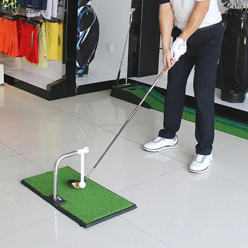 Golf Swing Practice Trainer Adjustable Golf Hitting Aid Simulators Indoor