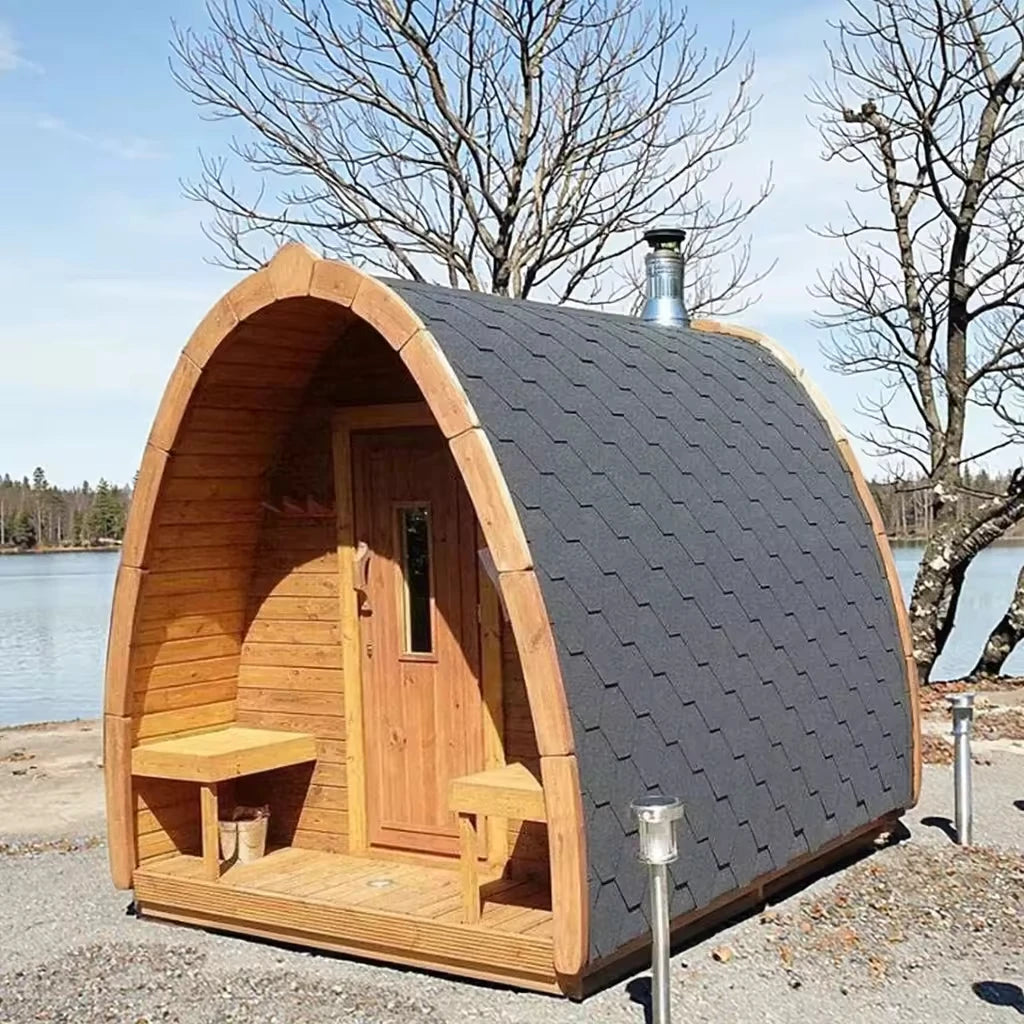 Factory Customized Outdoor Panoramic Sauna Room Round Steam Room Anti