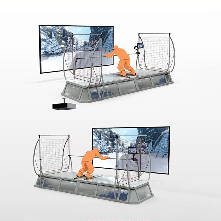 Indoor Interactive Games Skiing Simulator Vr Snow Racer Snowboard Simulator