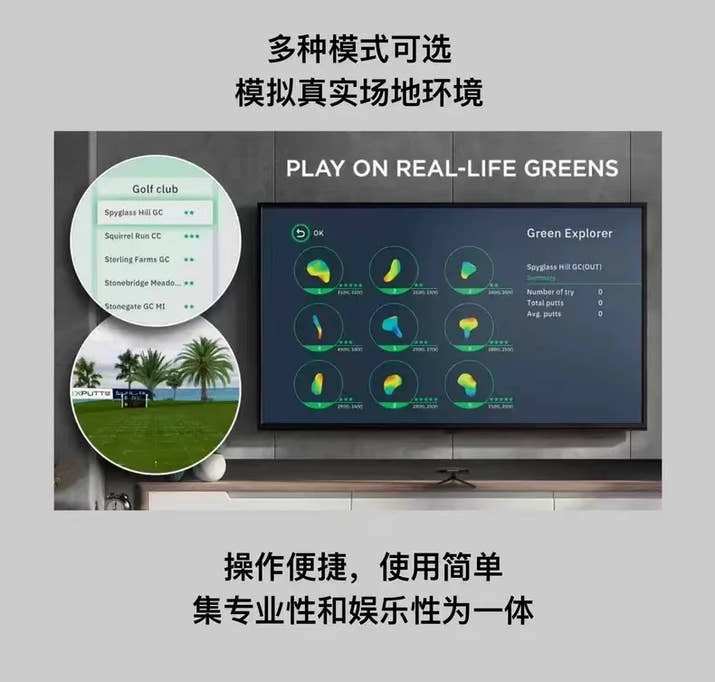 Golf Putter Emulator Real Green Simulation Putter