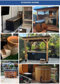 1.5Hp Chiller Cold Plunge Cedar Wood Stainless Steel Ice Bath