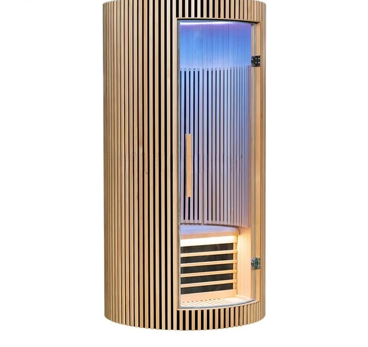 Traditional Sauna Room 1 Person Dome Solid Wood Usb Charging With Computer