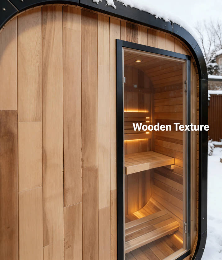 Factory Customized Outdoor Panoramic Sauna Room Round Steam Room Anti