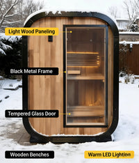 Factory Customized Outdoor Panoramic Sauna Room Round Steam Room Anti