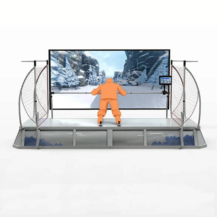 Indoor Interactive Games Skiing Simulator Vr Snow Racer Snowboard Simulator