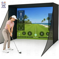 Golf Simulator Enclosure With Impact Screen Aluminum Frame And Hitting Net