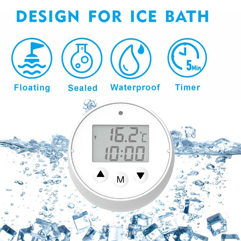 1Pc Ice Bath Thermometer Cold Plunge Ipx7 Waterproof Multifunction Ice