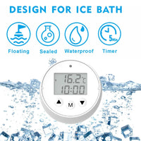 1Pc Ice Bath Thermometer Cold Plunge Ipx7 Waterproof Multifunction Ice