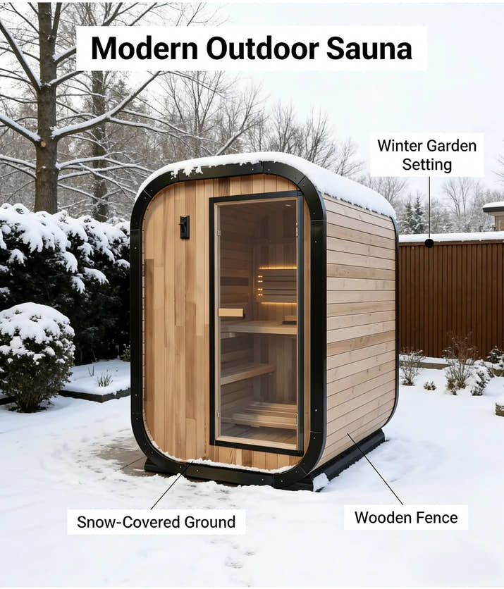 Factory Customized Outdoor Panoramic Sauna Room Round Steam Room Anti