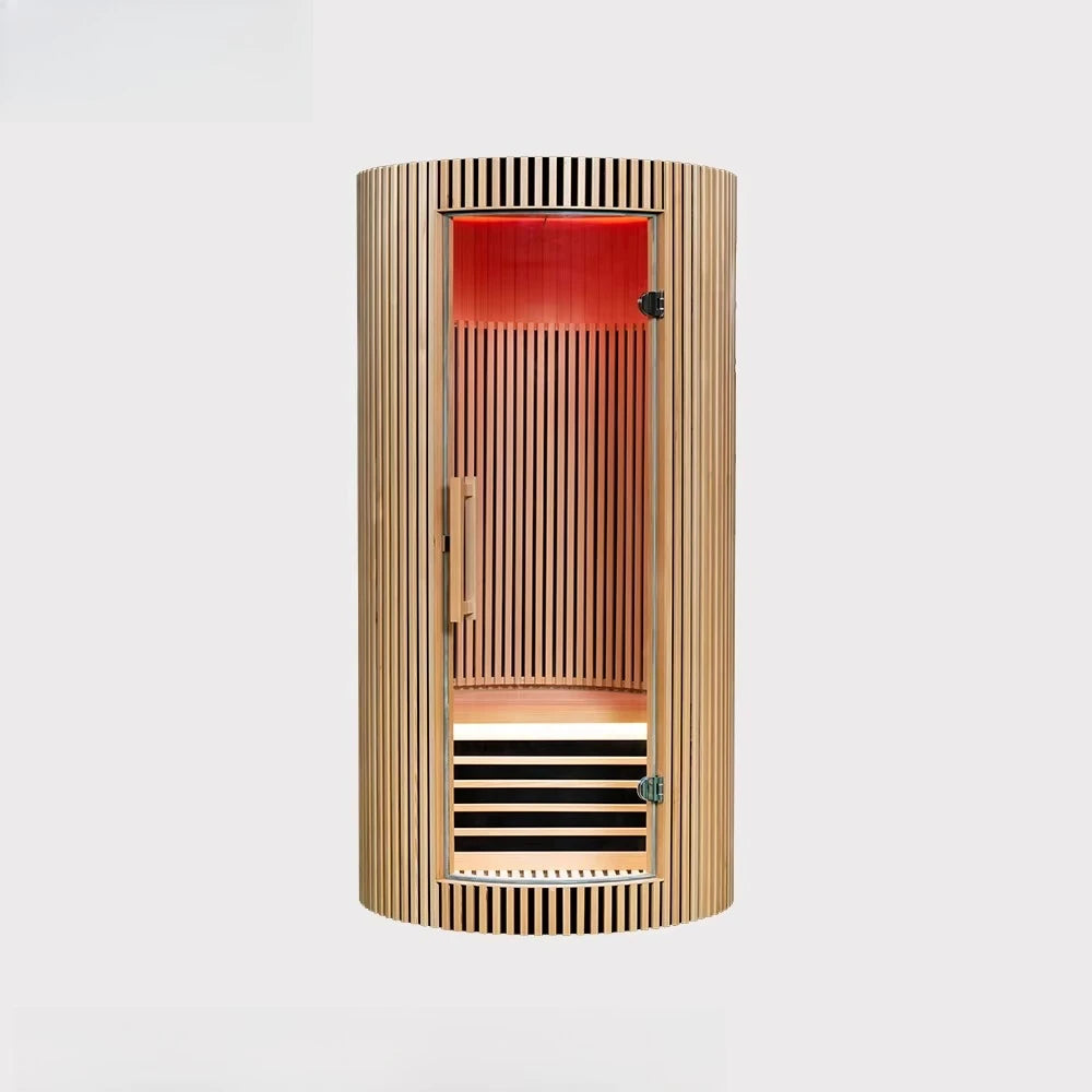 Traditional Sauna Room 1 Person Dome Solid Wood Usb Charging With Computer